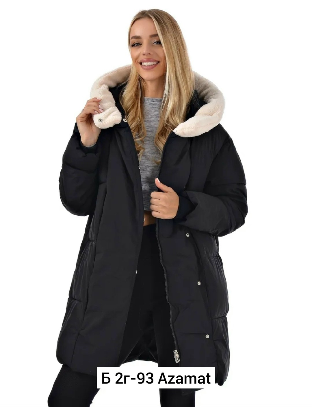 куртка зимняя удлиненная c капюшоном tulike,куртки зима,женская куртка,женская зимняя куртка,куртка