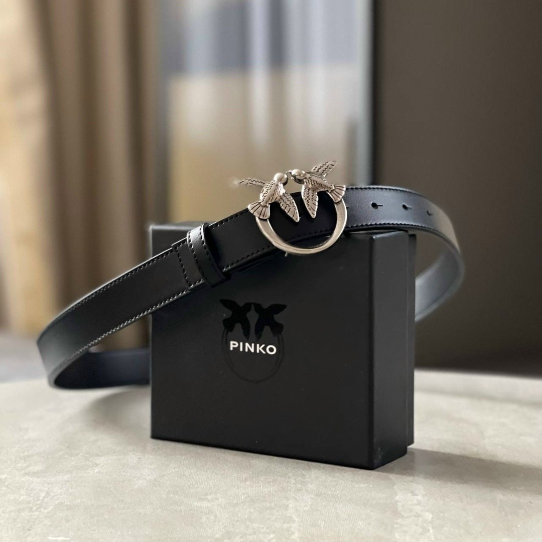 ремень женские pinko,ремень pinko,ремень женский кожаный pinko,тонкий кожаный ремень pinko love birds для женщин черный,ремень пинко черный