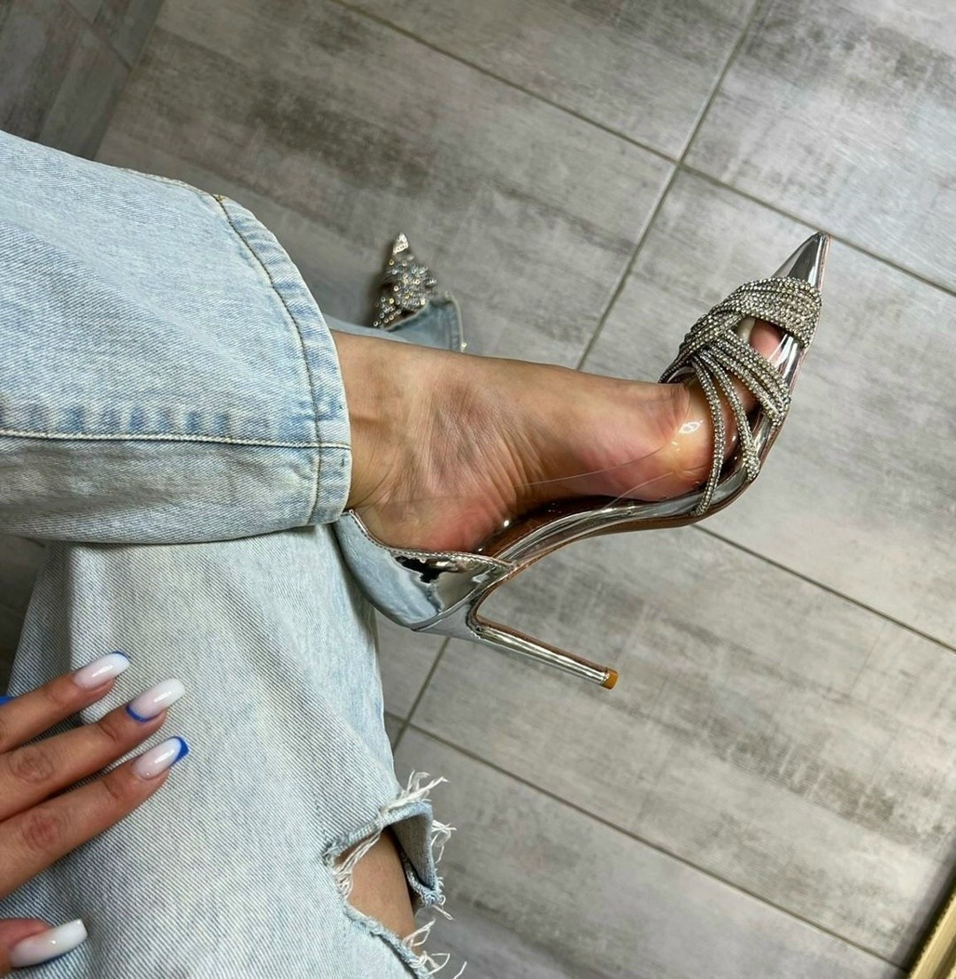 туфли лодочки женские,туфли прозрачные,туфли женские со стразами,туфли лодочка,