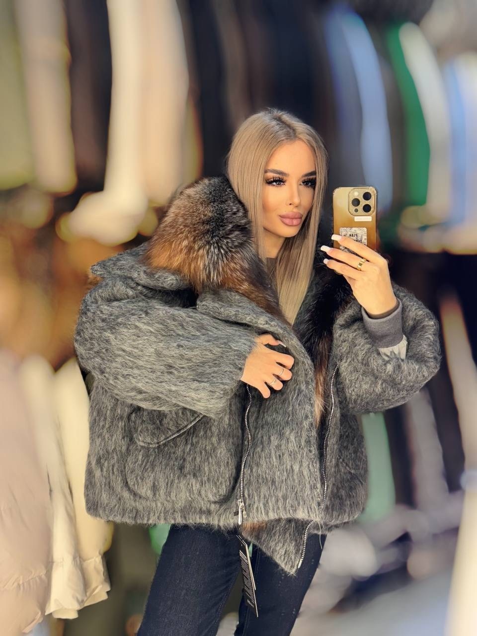 пуховики с натуральным мехом,джинсовая куртка с мехом,куртка с натуральным мехом,джинсовая куртка с мехом песца,джинсовка с мехом песца