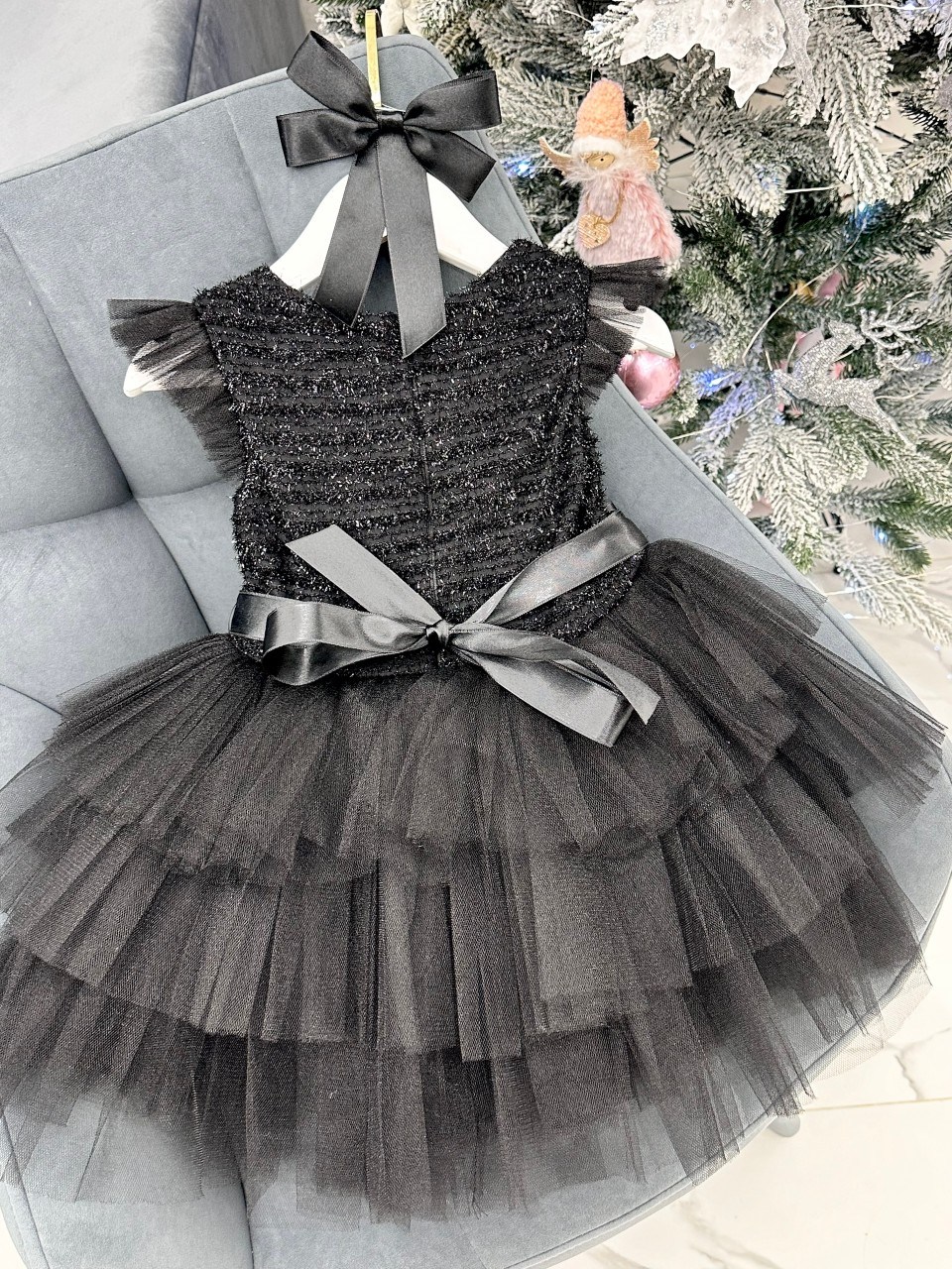 платье для девочки,платье детская,платье праздничное для девочек,пышное платье для девочки,черное платье для девочки
