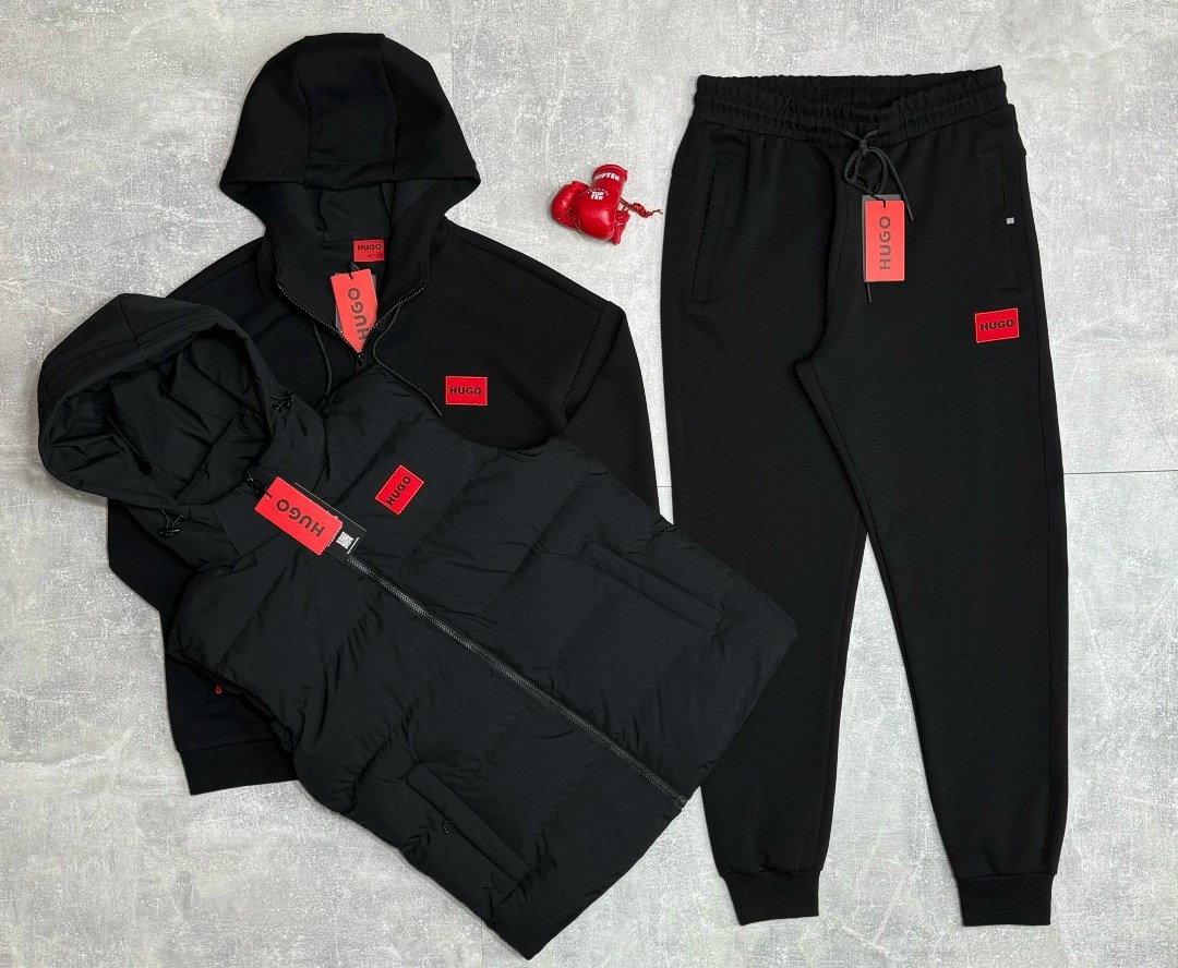 мужской спортивный костюм тройка hugo boss,жилетка мужская,мужской спортивный костюм,мужские жилеты