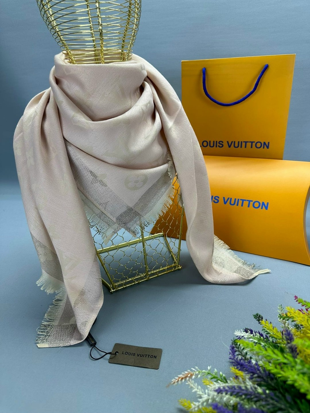 палантин платок,платок луи виттон,женские платки,платок луи витон,палантин шарф louis vuitton двосторонній