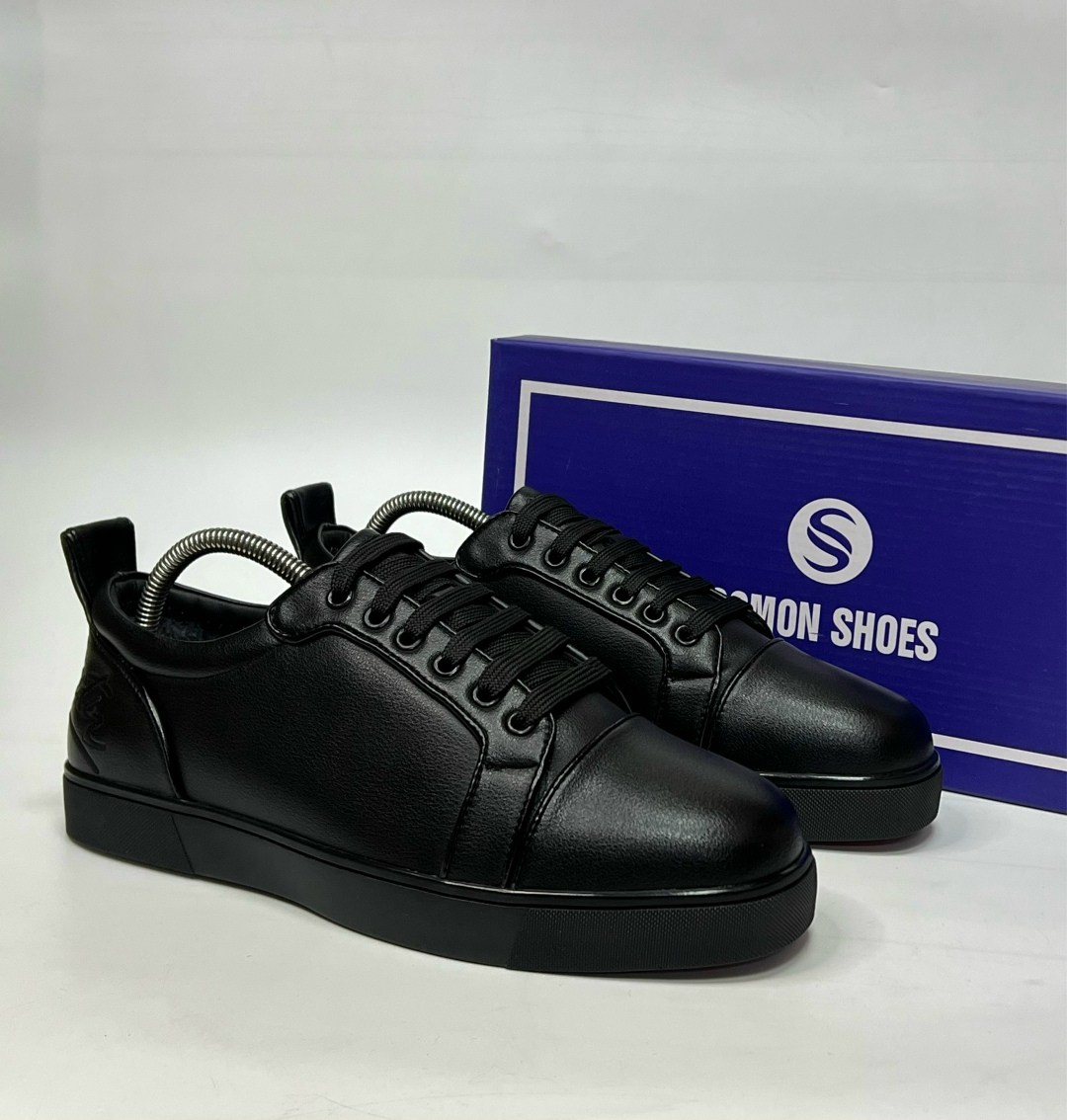 christian louboutin мужские кеды,louboutin мужские кеды,кожаные кеды мужские,черные мужские кожаные кроссовки louis junior christian louboutin,лабутены мужские кеды