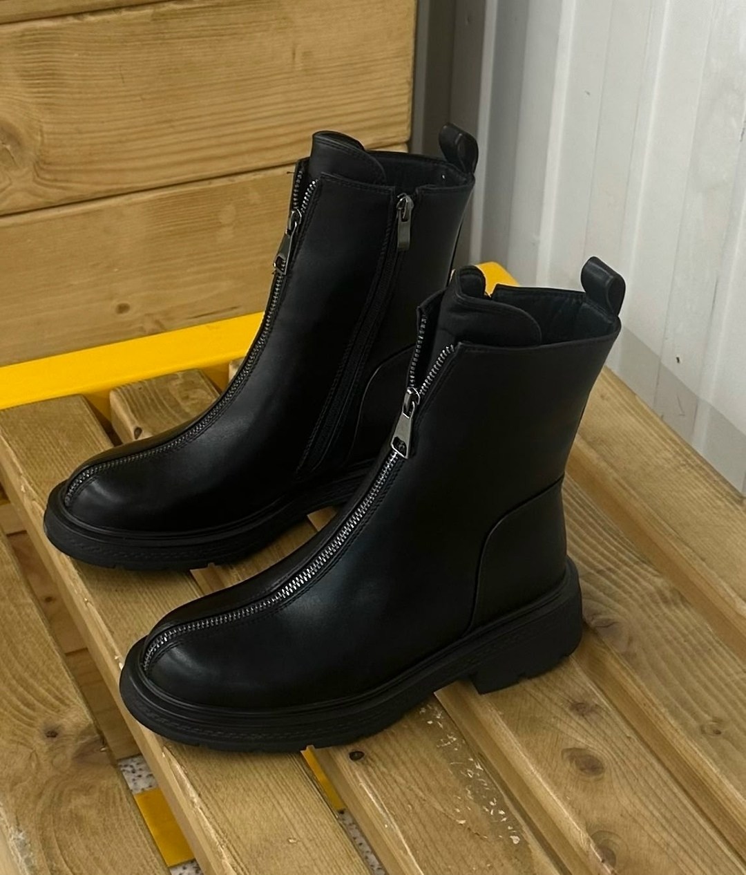 ,ботинки эко кожа, женская,женские ботинки,ботинки с молнией спереди женские