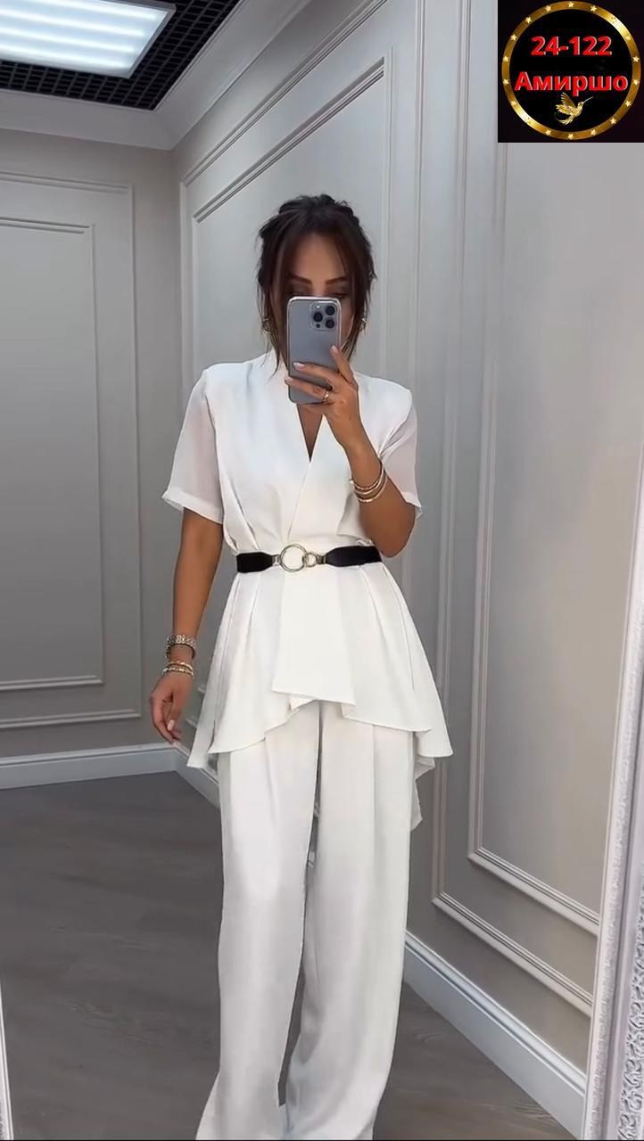 костюм брючный белый,костюм женский брючный,костюм женский,костюм брючный,костюм двойка