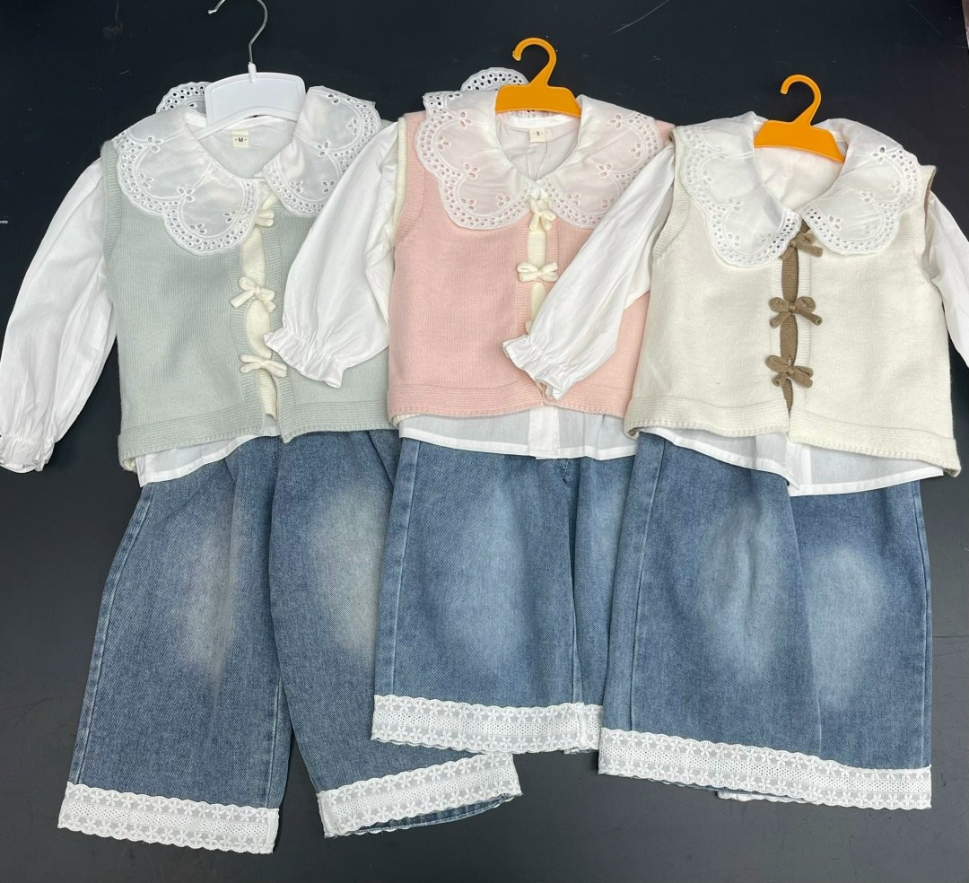 комплекты одежды для девочек,комплект одежды для маленьких девочек,комплекты для девочки,комплекты одежды,джинсовый костюм для девочки