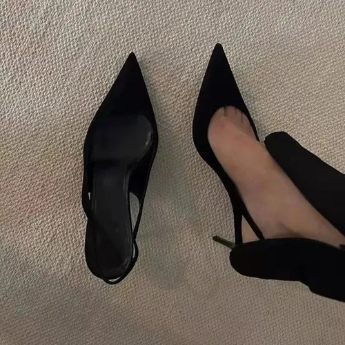 туфли на каблуке шпилька лодочки с открытой пяткой obba 305486890,черные замшевые туфли-лодочки на каблуке-шпильке с открытой пяткой new look,,каблуки туфли,туфли на каблуке шпилька лодочки с отк