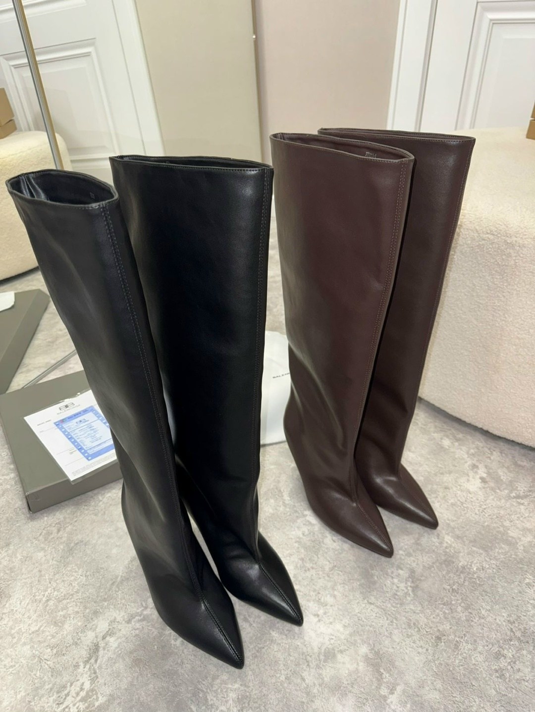 сапоги до колена на высоком каблуке с острым носком,кожаные сапоги массимо дутти,женские плиссированные сапоги до колена с острым носком на высоком каблуке-шпильке,новые остроносые сапоги до колена на