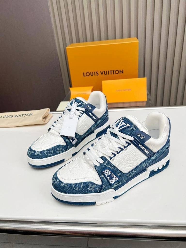 кроссовки louis vuitton мужские,louis vuitton кроссовки,кроссовки louis vuitton trainer,кожаные кроссовки louis vuitton trainer monogram - white / blue,кроссовки louis vuitton кроссовки louis vuitton