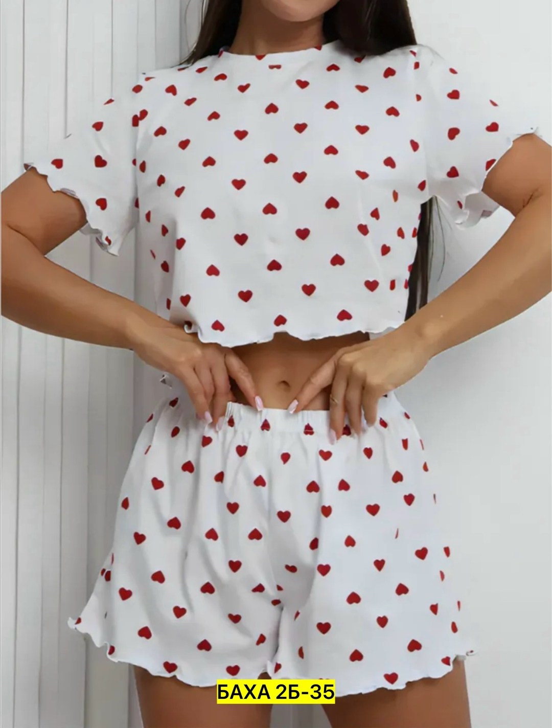 пижама женская с шортами,пижама женская,пижама с сердечками шорты и топ домашний костюм marfawomen 228012288,пижама с сердечками шорты и топ домашний костюм marfawomen,пижамы женски