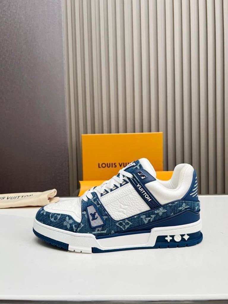 кроссовки louis vuitton мужские,louis vuitton кроссовки,кроссовки louis vuitton trainer,кожаные кроссовки louis vuitton trainer monogram - white / blue,кроссовки louis vuitton кроссовки louis vuitton