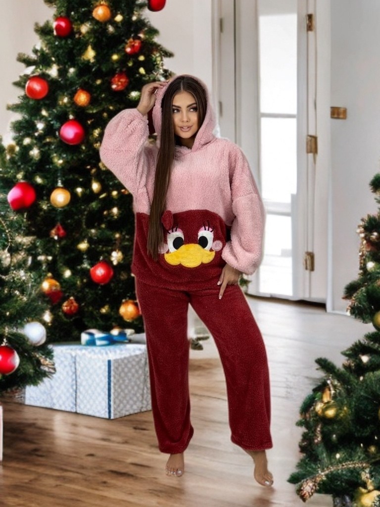 теплая пижама,пижамы для женщин,теплая пижама женская,махровая пижама,комплект пижама