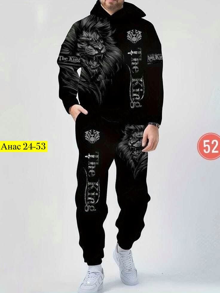 мужские спортивные костюмы,спортивные костюмы,спортивный костюм с принтом мужской лев,спортивный костюм с тигром