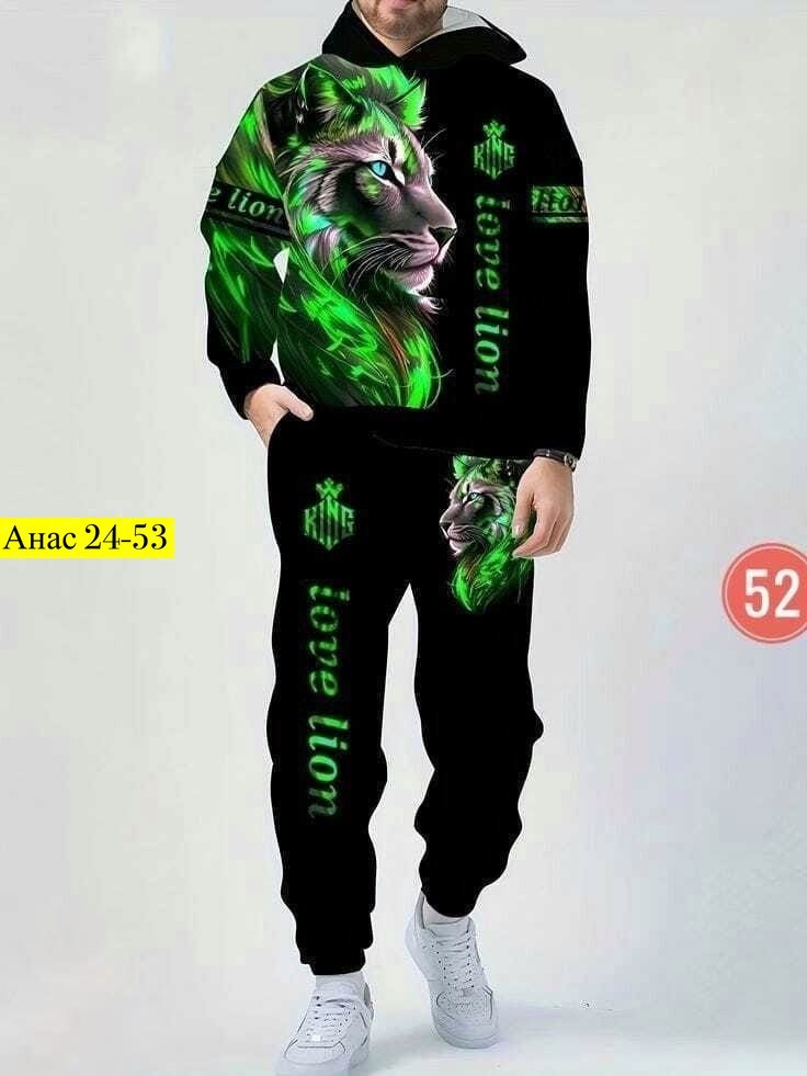 мужские спортивные костюмы,спортивные костюмы,спортивный костюм с принтом мужской лев,спортивный костюм с тигром