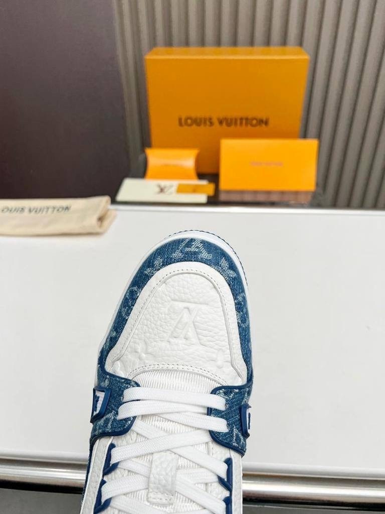 кроссовки louis vuitton мужские,louis vuitton кроссовки,кроссовки louis vuitton trainer,кожаные кроссовки louis vuitton trainer monogram - white / blue,кроссовки louis vuitton кроссовки louis vuitton