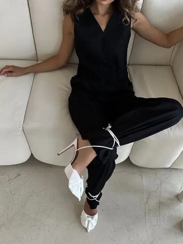 брючный костюм,брюки с жилеткой,костюм брючный классический с жилетом emberens,брюки и жилетка женская,жилет и брюки