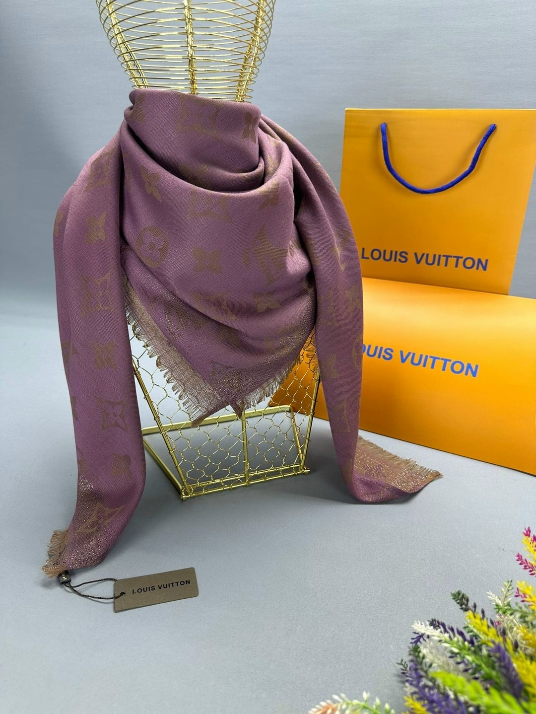 палантин платок,платок луи виттон,женские платки,платок луи витон,палантин шарф louis vuitton двосторонній