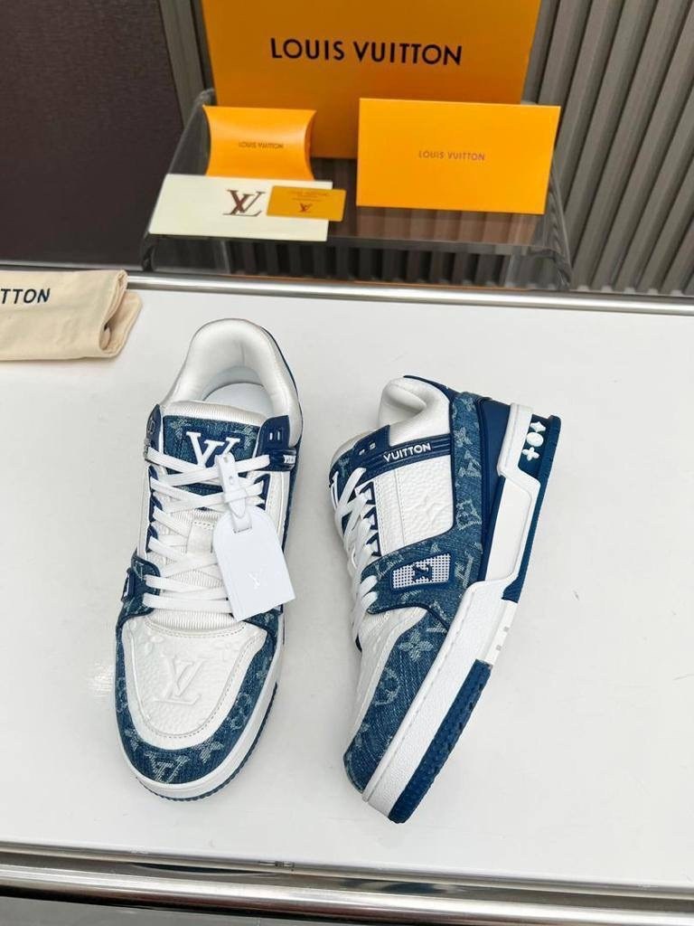 кроссовки louis vuitton мужские,louis vuitton кроссовки,кроссовки louis vuitton trainer,кожаные кроссовки louis vuitton trainer monogram - white / blue,кроссовки louis vuitton кроссовки louis vuitton