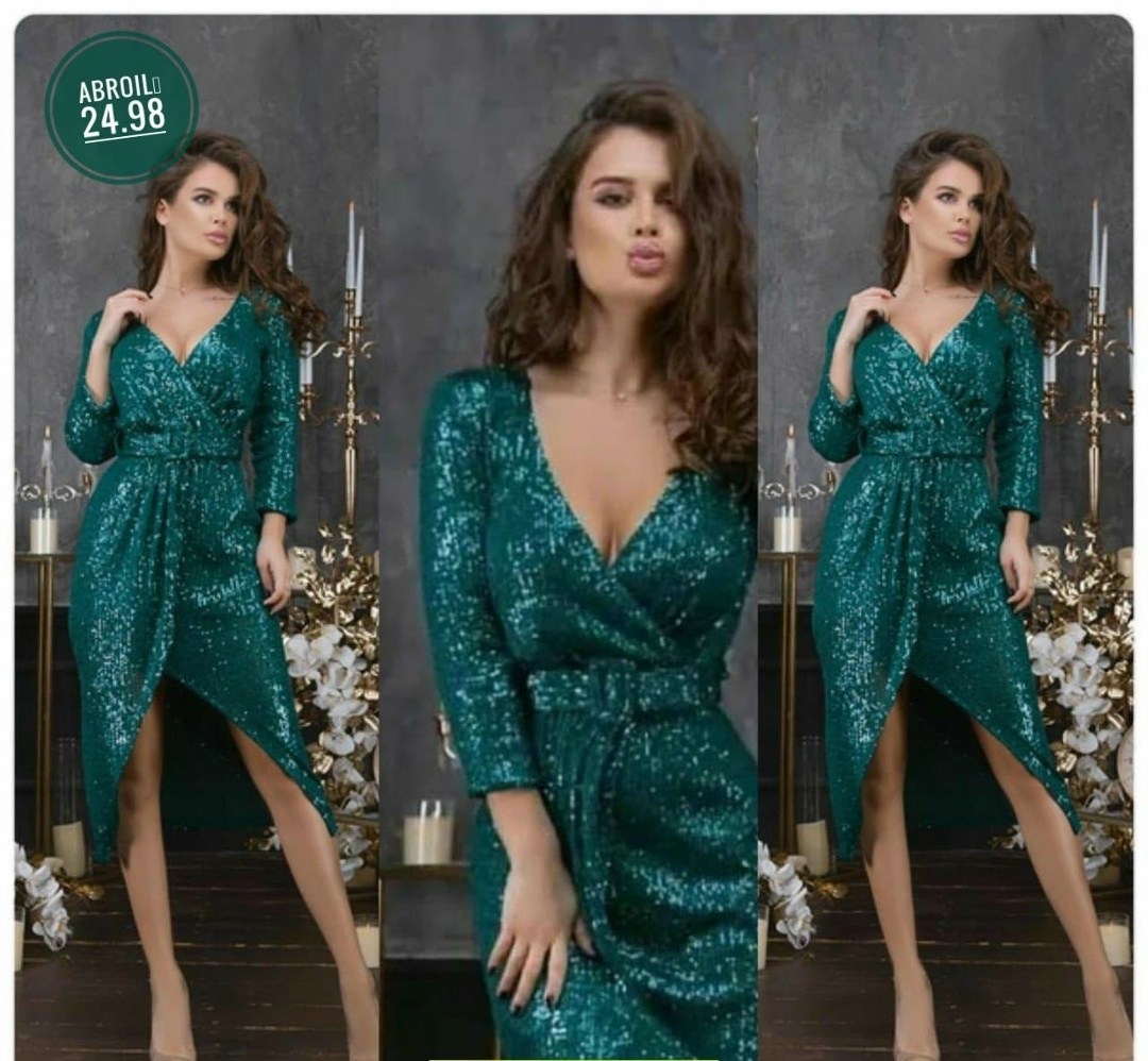 платье на запах вечернее нарядное с пайетками на новый год eva davidova,платье праздничное вечернее миди блестящее пайетки h&v club 221920716,платье вечернее на запах с пайетками блестящее с поясом ki