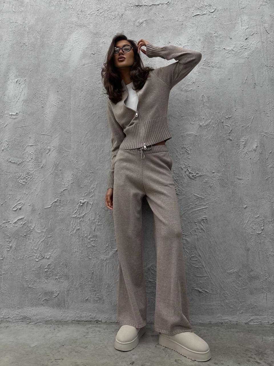костюм брючный трикотажный,костюм кофта брюки,костюм двойка кашемир,костюм вязаный с брюками stilniy shop,костюм женский кашемировый