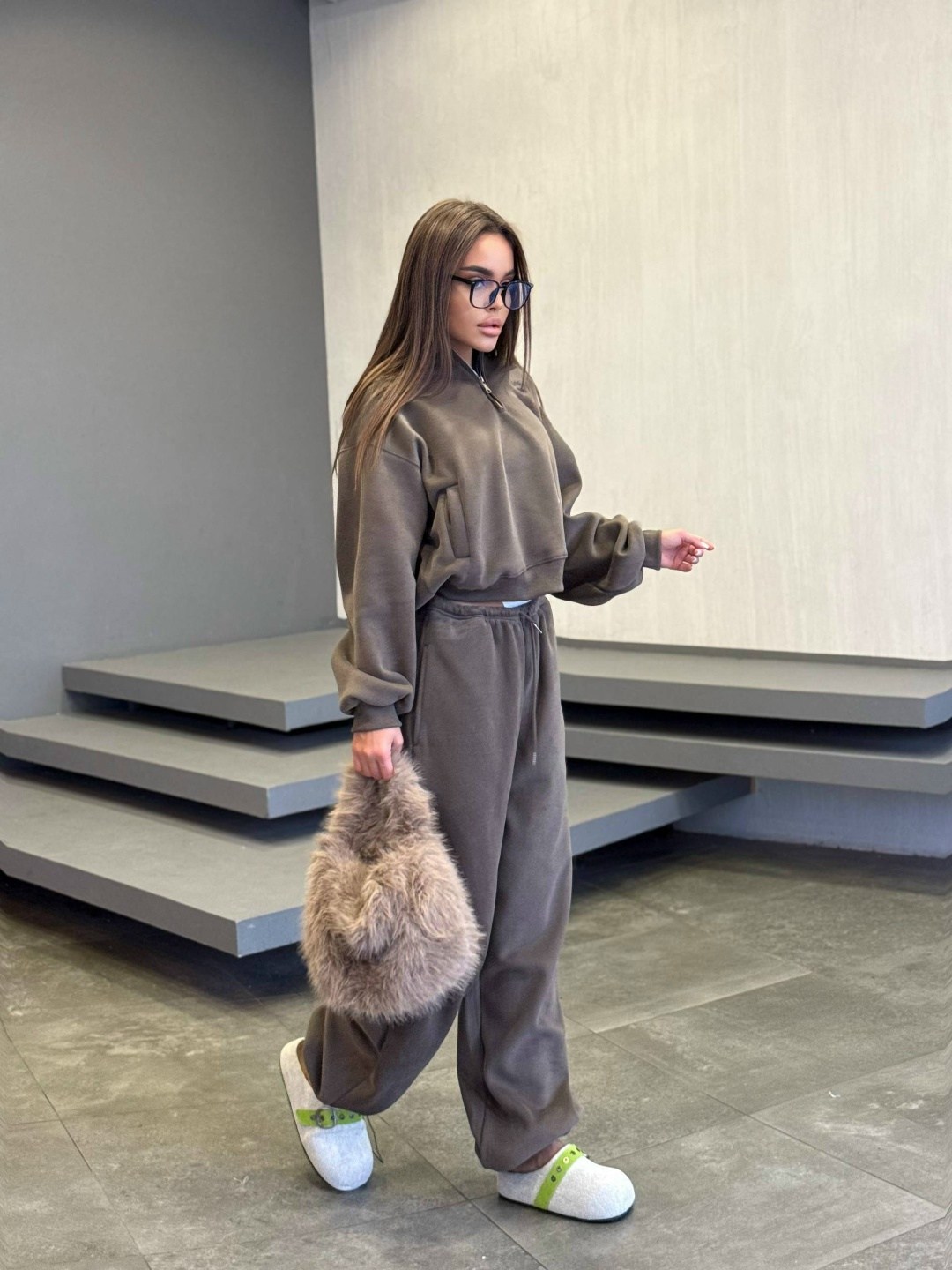 спортивный костюм женский теплый флисовый оверсайз woogee,трикотажные костюмы,спортивный костюм,спортивный костюм женский на флисе,костюм женский на флисе