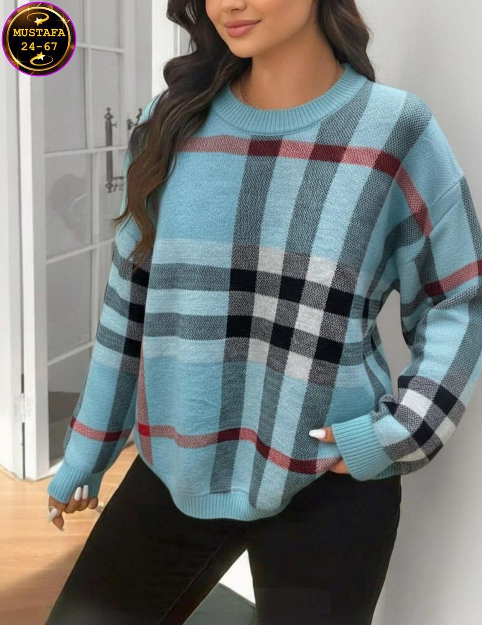 женский свитер,джемпер в клетку,кофта женская,свитер в клетку,вязаные свитера