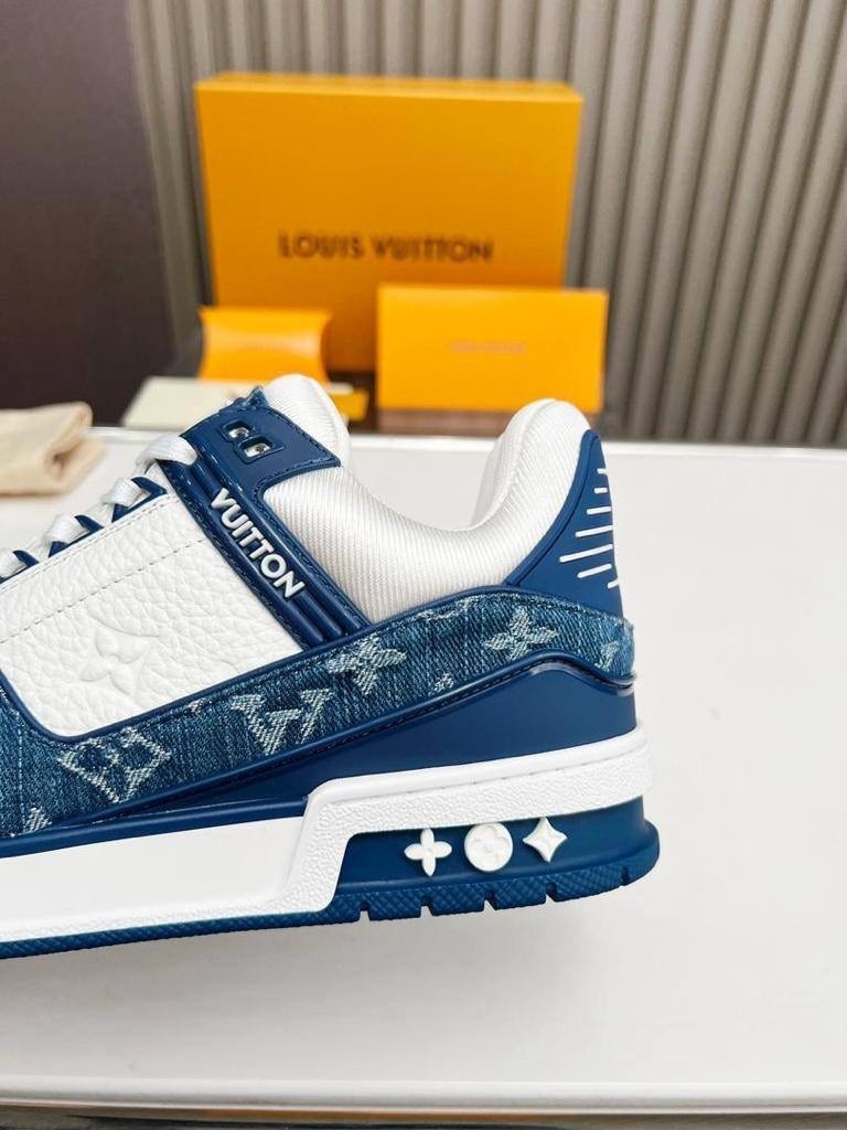 кроссовки louis vuitton мужские,louis vuitton кроссовки,кроссовки louis vuitton trainer,кожаные кроссовки louis vuitton trainer monogram - white / blue,кроссовки louis vuitton кроссовки louis vuitton