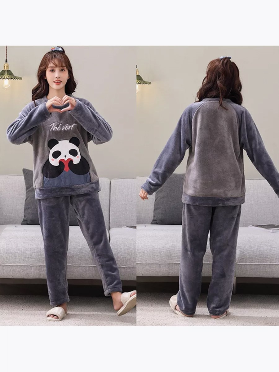 пижама для пары,теплая пижама,пижама со штанами теплая плюшевая,женская пижама,комплект пижама