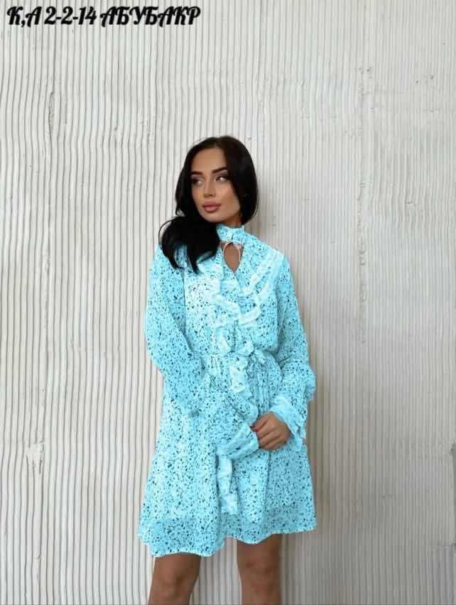 платье шифоновое,платье женское,стильное платье,платье женский летний,платье голубое