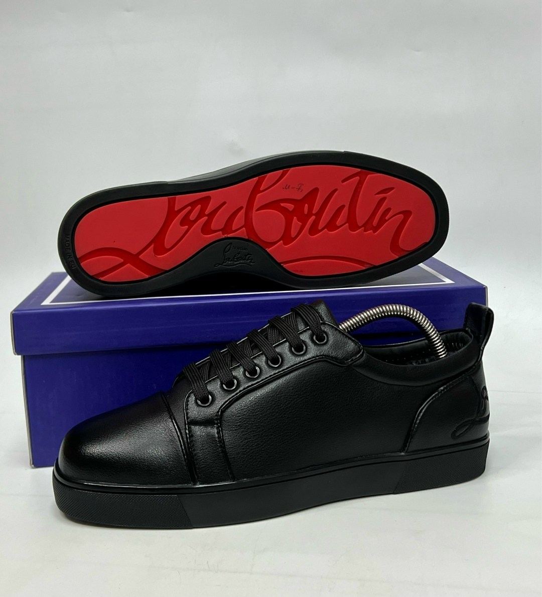 christian louboutin мужские кеды,louboutin мужские кеды,кожаные кеды мужские,черные мужские кожаные кроссовки louis junior christian louboutin,лабутены мужские кеды