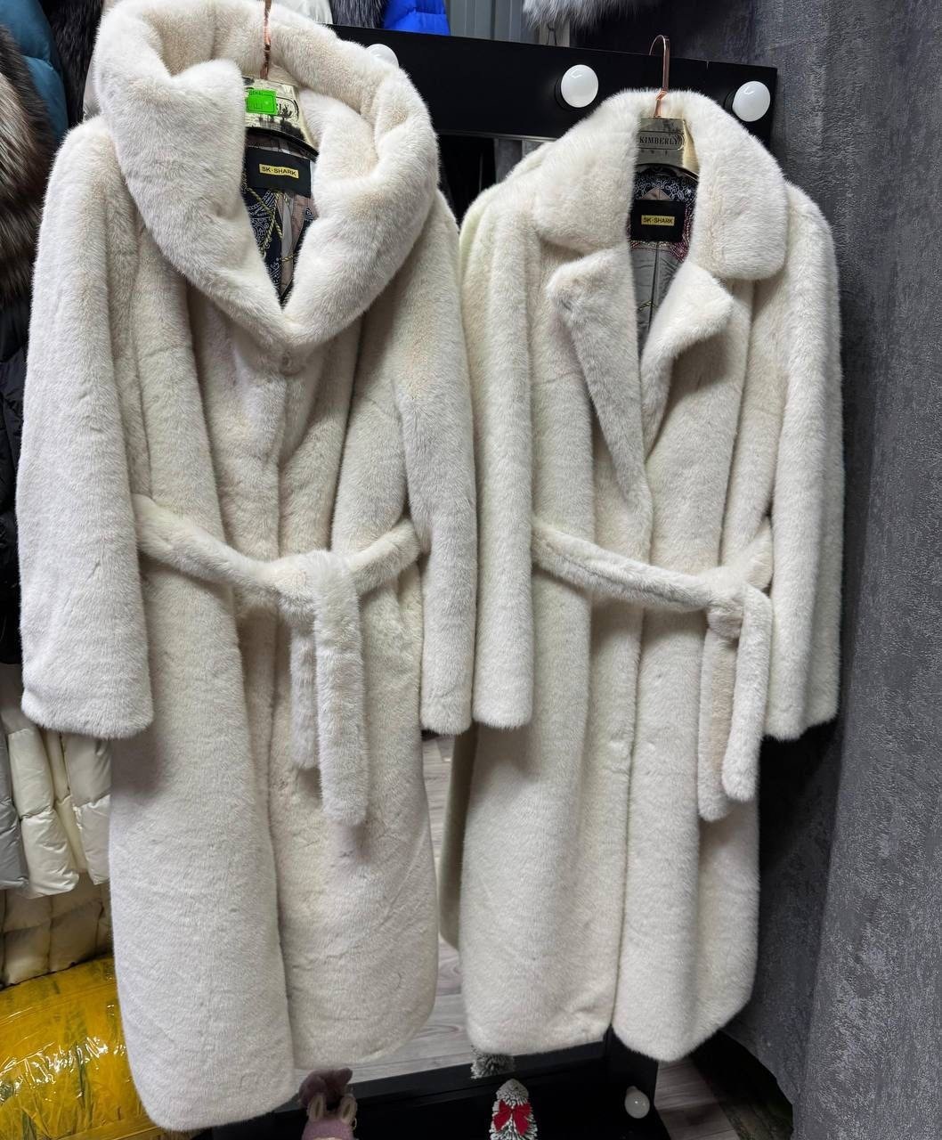 шуба искусственная длинная экомех под норку,шуба искусственная длинная экошуба ellina,шуба,белая шуба,шуба из искусственного меха