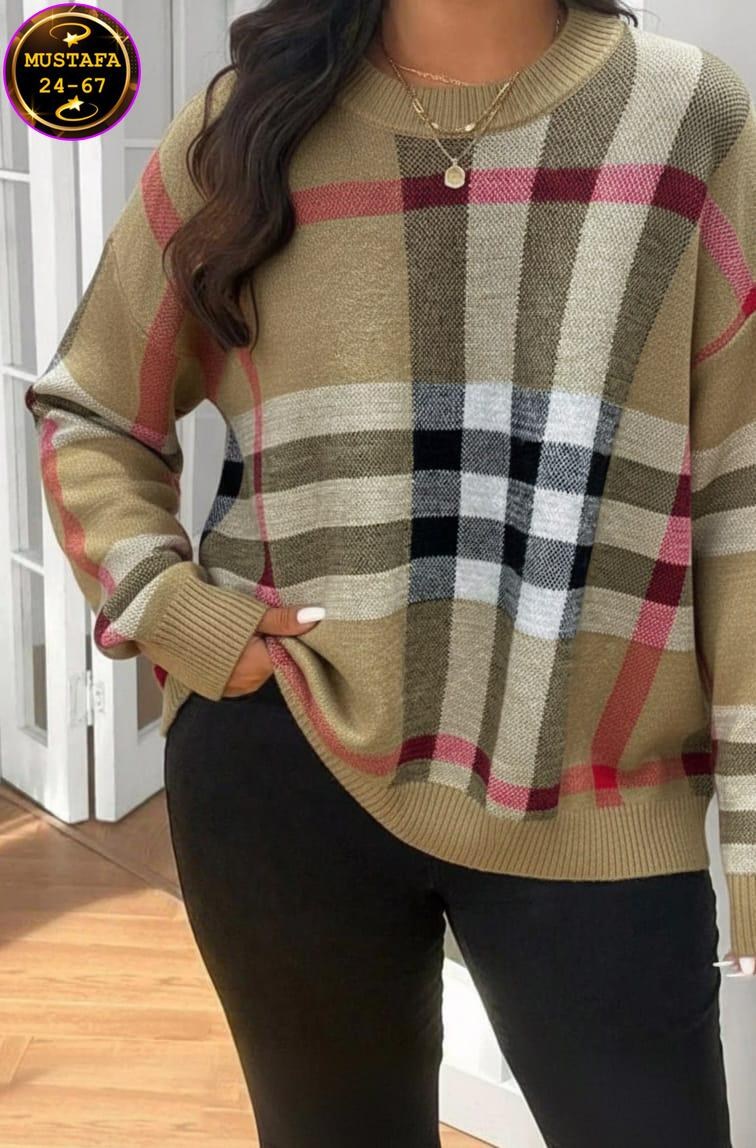 женский свитер,джемпер в клетку,кофта женская,свитер в клетку,вязаные свитера