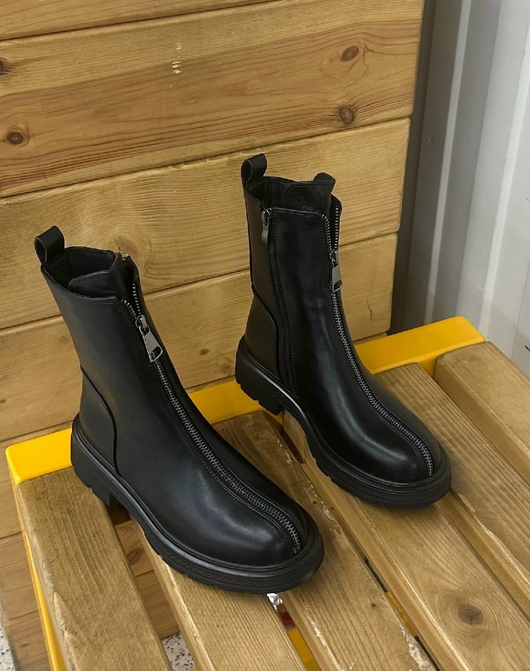 ,ботинки эко кожа, женская,женские ботинки,ботинки с молнией спереди женские