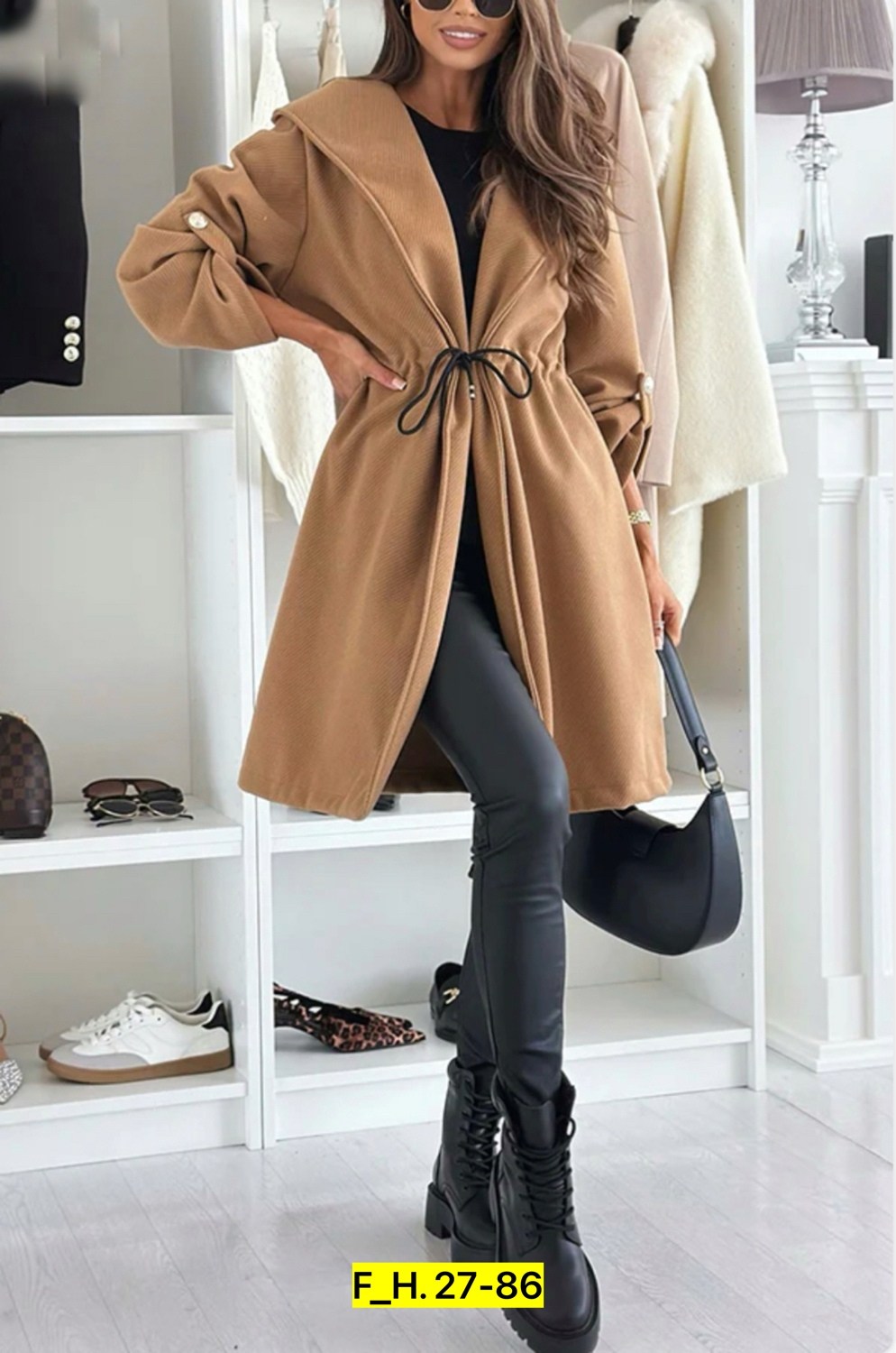 пальто средней длины,женские пальто с длинным рукавом,пальто с поясом,элегантные пальто,женское пальто с капюшоном