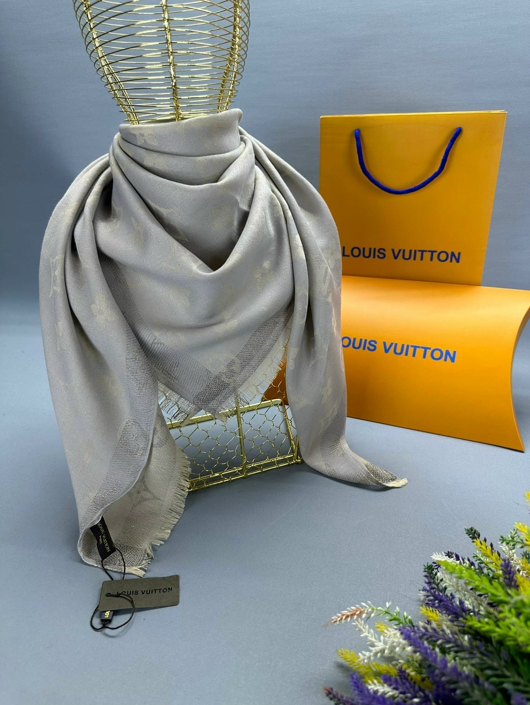 палантин платок,платок луи виттон,женские платки,платок луи витон,палантин шарф louis vuitton двосторонній