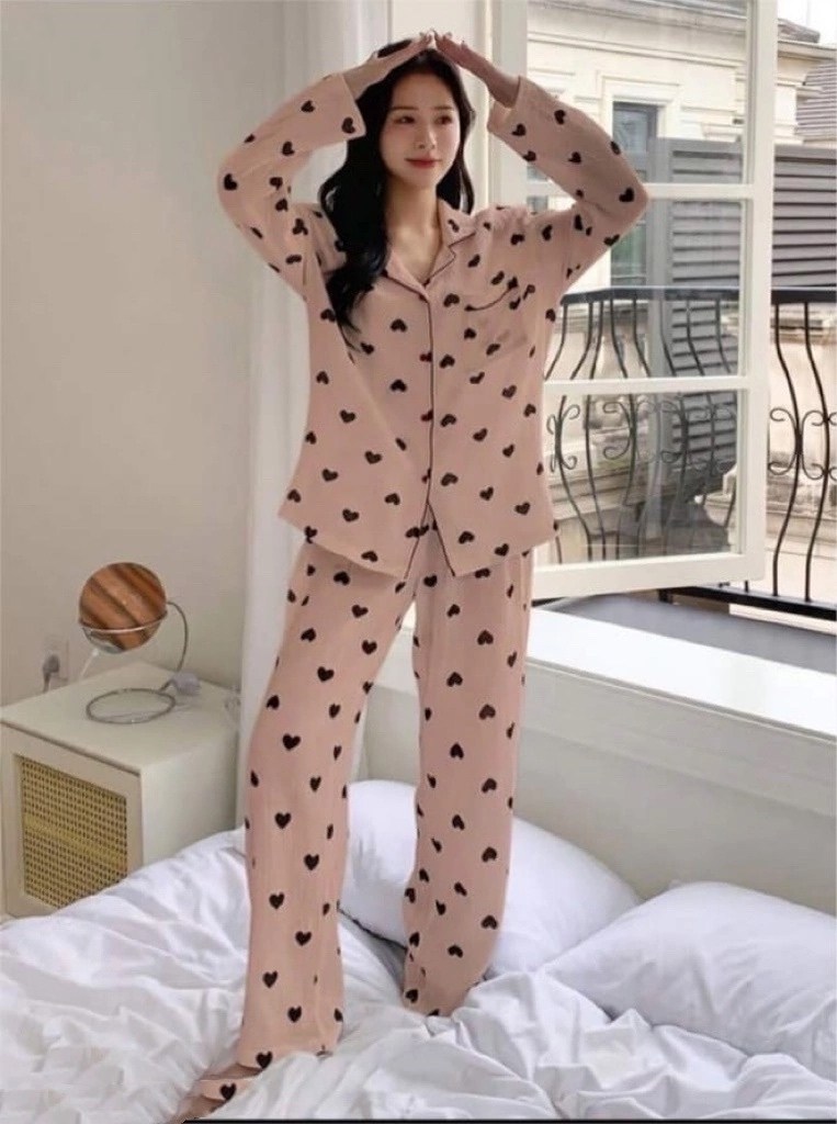 стильная женская пижама,пижамы женски,пижама со штанами и рубашкой в сердечко moolmeyno,пижама женская,пижама розовая