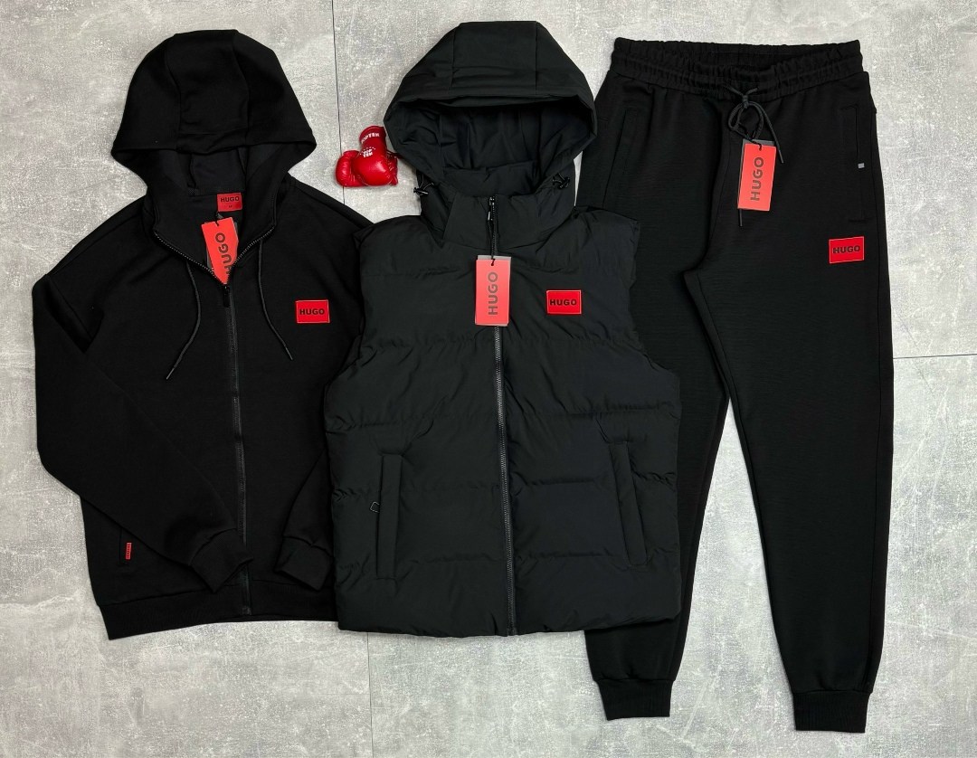 мужской спортивный костюм тройка hugo boss,жилетка мужская,мужской спортивный костюм,мужские жилеты