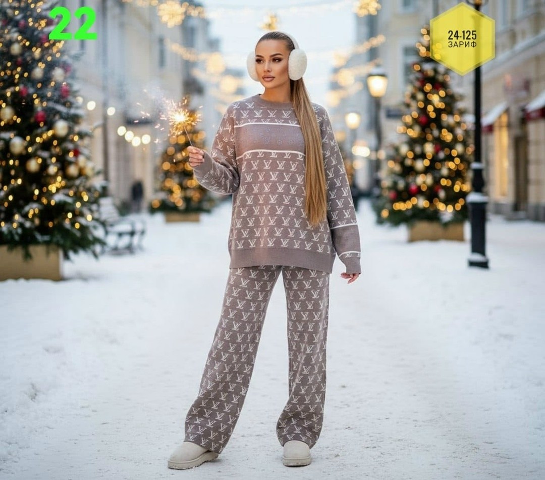 костюм вязаный теплый с брюками kamillasyle,женский вязаный костюм,трикотажный костюм,костюм женский: свитер и штаны (one size 42-48),женский костюм