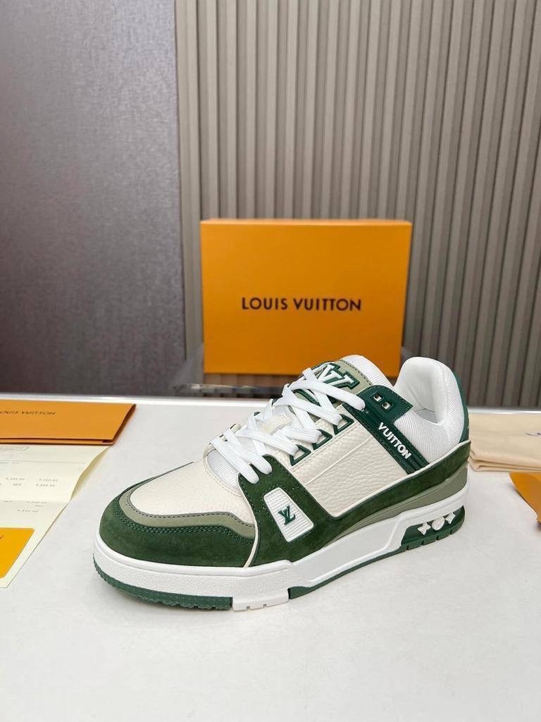 кроссовки louis vuitton,кроссовки louis vuitton trainer,кроссовки мужские louis vuitton,мужские кожаные кроссовки louis vuitton 2025 белые с зеленым,кроссовки луи виттон trainer