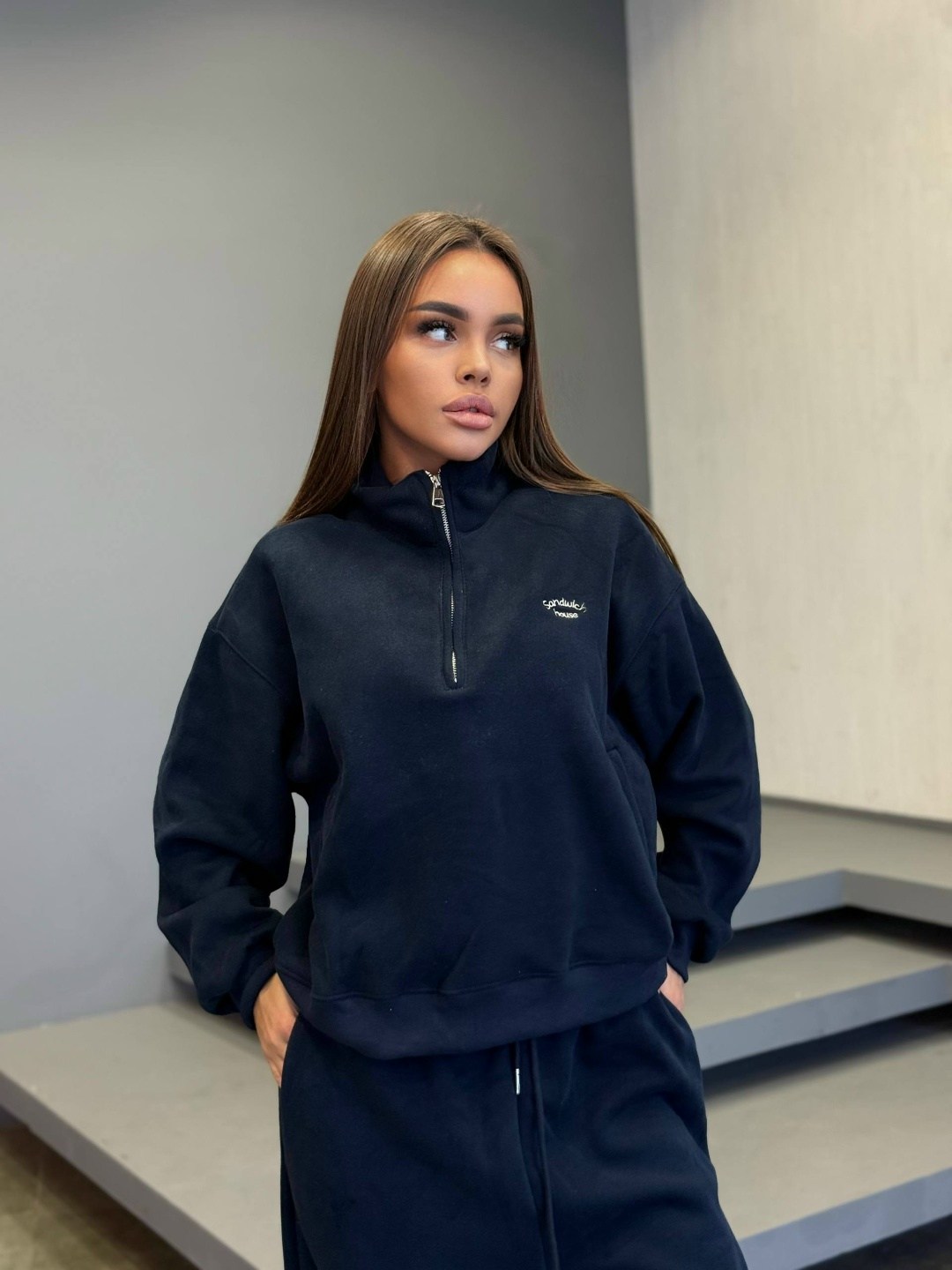 спортивный костюм женский теплый флисовый оверсайз woogee,трикотажные костюмы,спортивный костюм,спортивный костюм женский на флисе,костюм женский на флисе