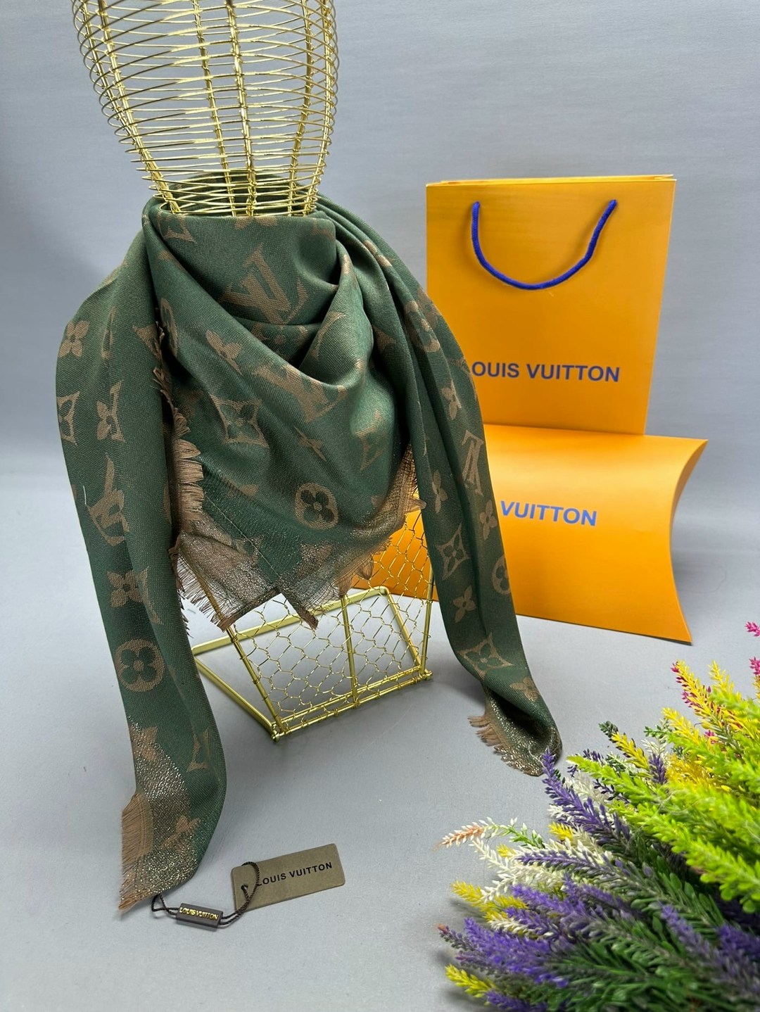 палантин платок,платок луи виттон,женские платки,платок луи витон,палантин шарф louis vuitton двосторонній