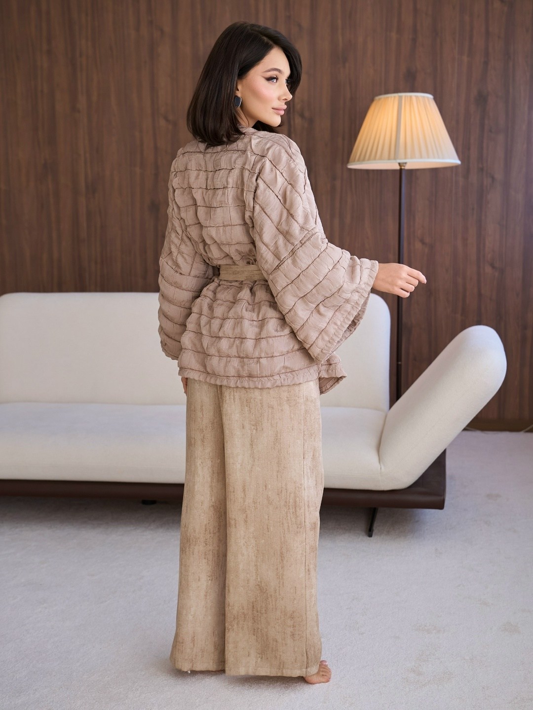 комплект женский (жакет, брюки) kaftan velvet 52-54 кофейный,домашний костюм женский,велюровые костюмы,домашняя одежда пижама,пижама теплая женская