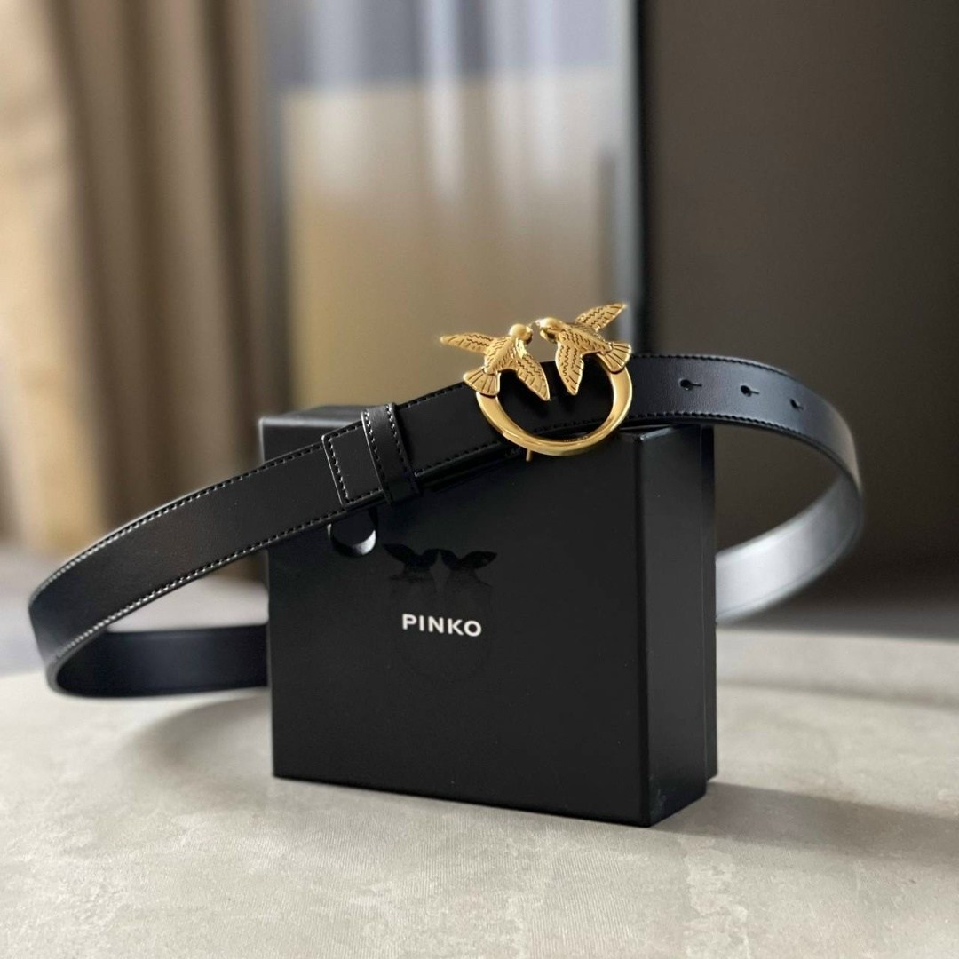 ремень женские pinko,ремень pinko,ремень женский кожаный pinko,тонкий кожаный ремень pinko love birds для женщин черный,ремень пинко черный