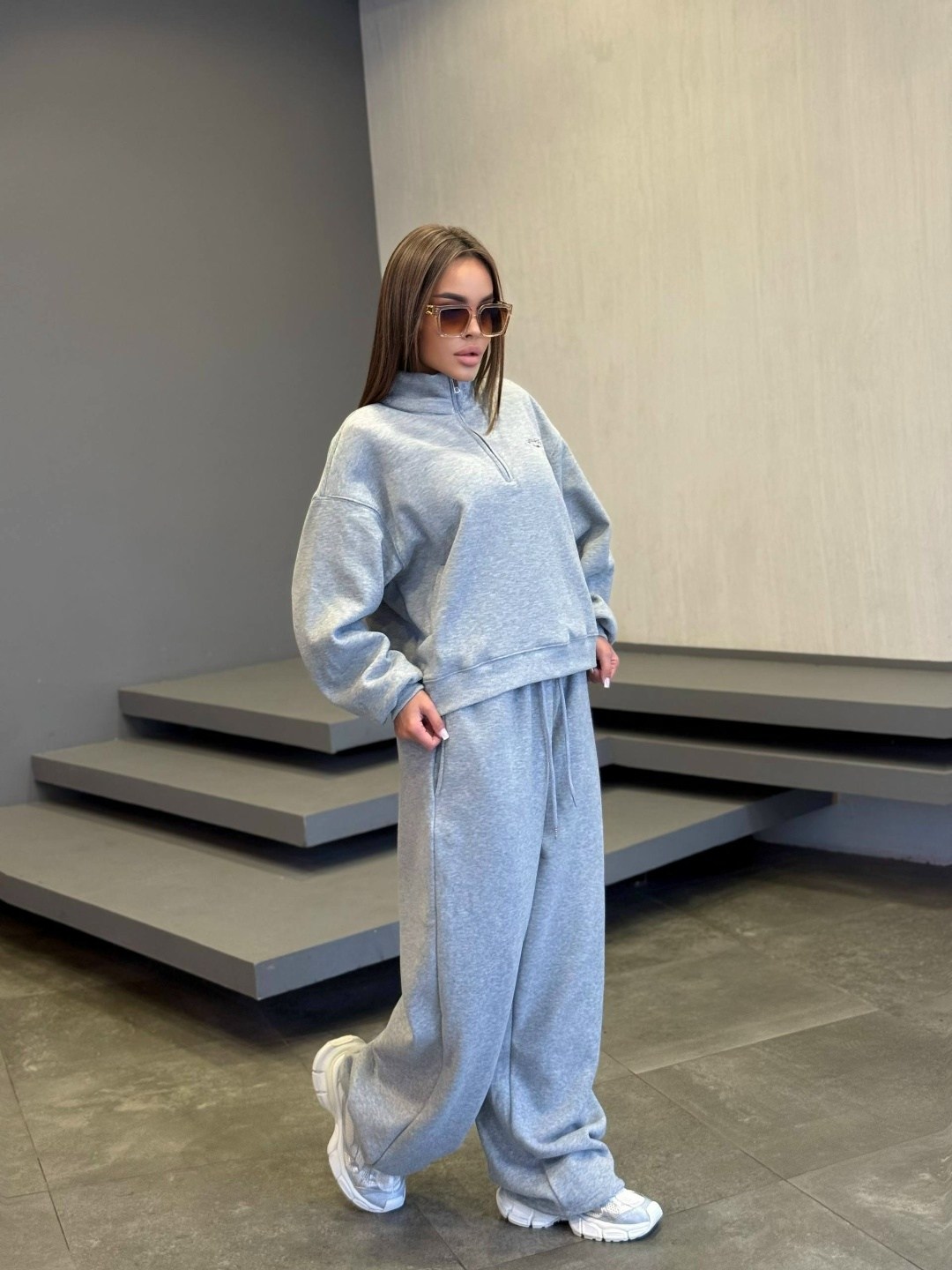 спортивный костюм женский теплый флисовый оверсайз woogee,трикотажные костюмы,спортивный костюм,спортивный костюм женский на флисе,костюм женский на флисе