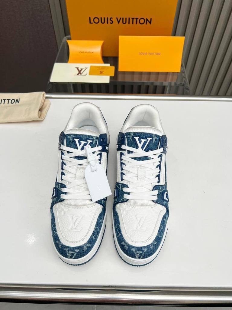 кроссовки louis vuitton мужские,louis vuitton кроссовки,кроссовки louis vuitton trainer,кожаные кроссовки louis vuitton trainer monogram - white / blue,кроссовки louis vuitton кроссовки louis vuitton