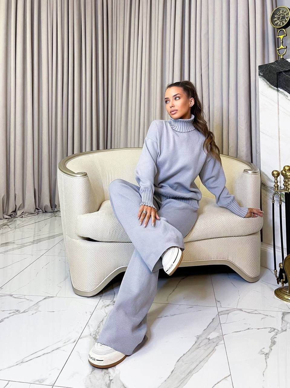 костюм теплый трикотажный с брюками lucky fashion,костюм трикотажный,костюм вязаный с брюками,костюм теплый трикотажный с брюками,костюм трикотажный женский