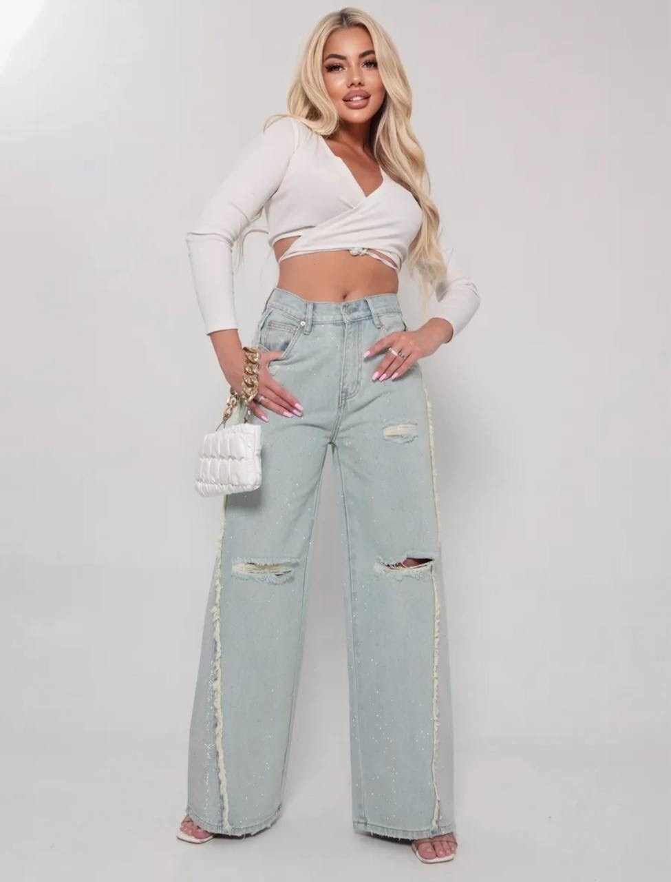 джинсы брюки,джинсы из хлопка,женские джинсы,джинсы модные,джинсы со стразами широкие