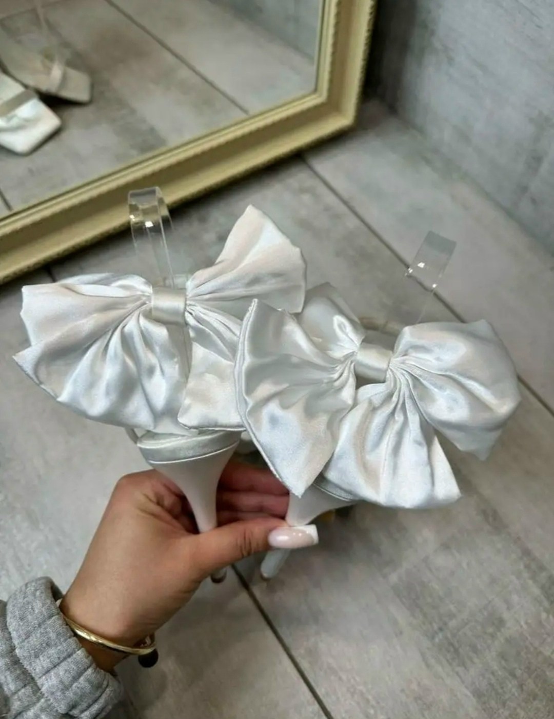 свадебные туфли,,свадебные туфли с открытой пяткой,туфли с бантами,женские свадебные туфли