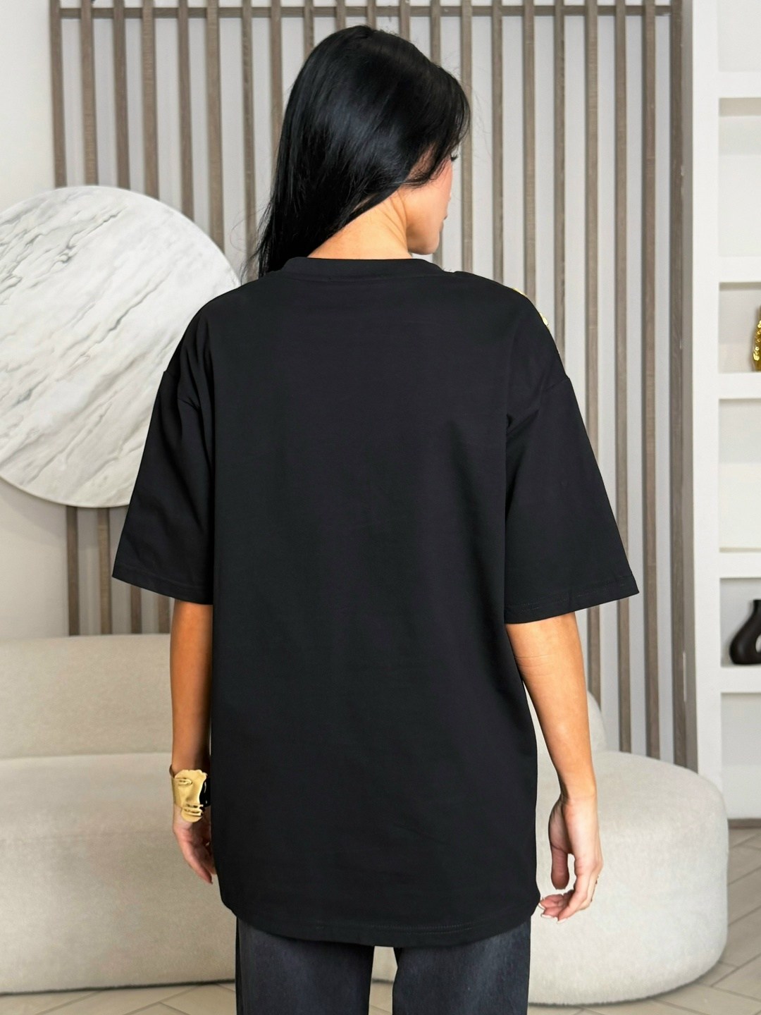 черная футболка женская,футболка женская,футболка оверсайз с,оверсайз футболка женская,футболки и топы